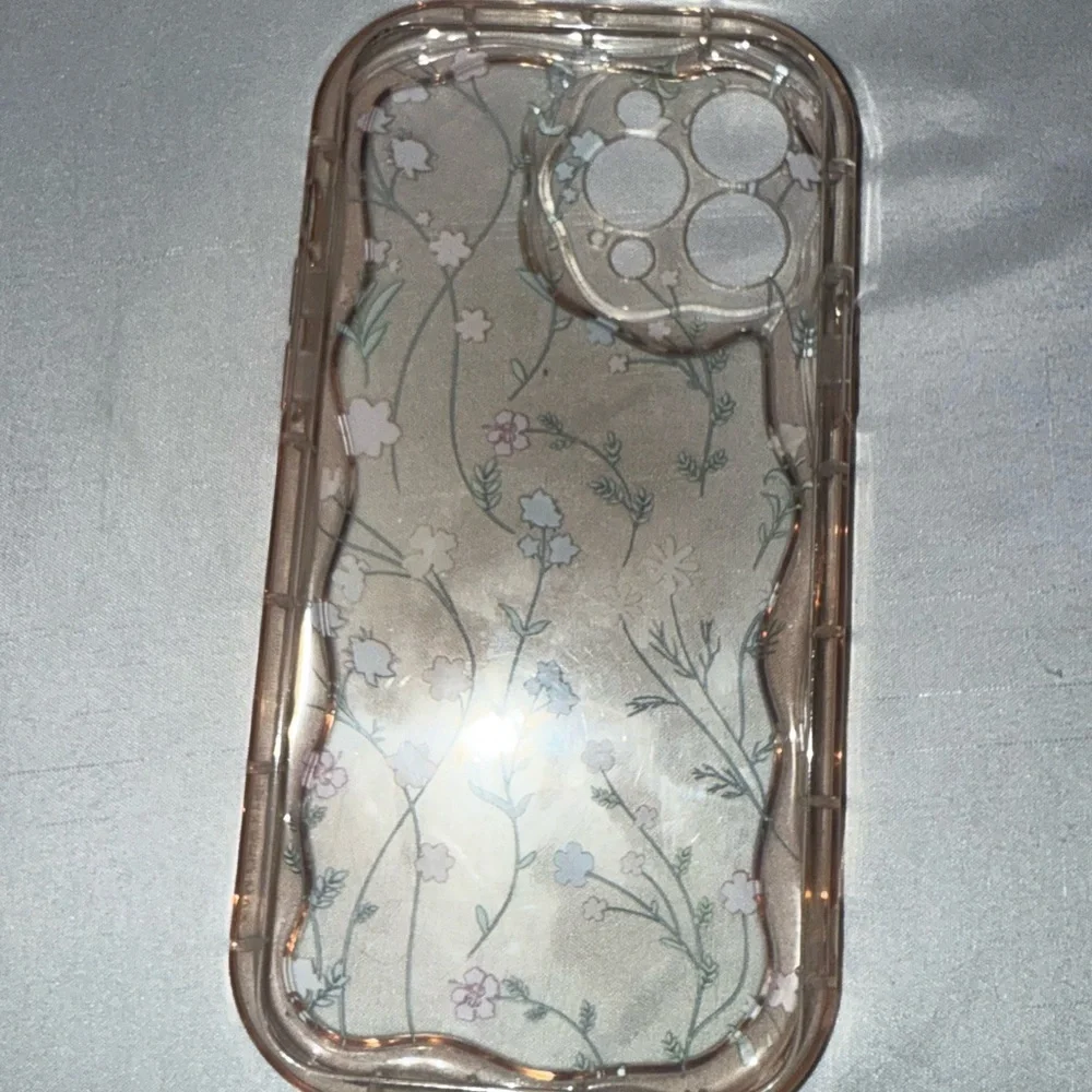 Floral Clear Phone Case - Picture 3 of 3